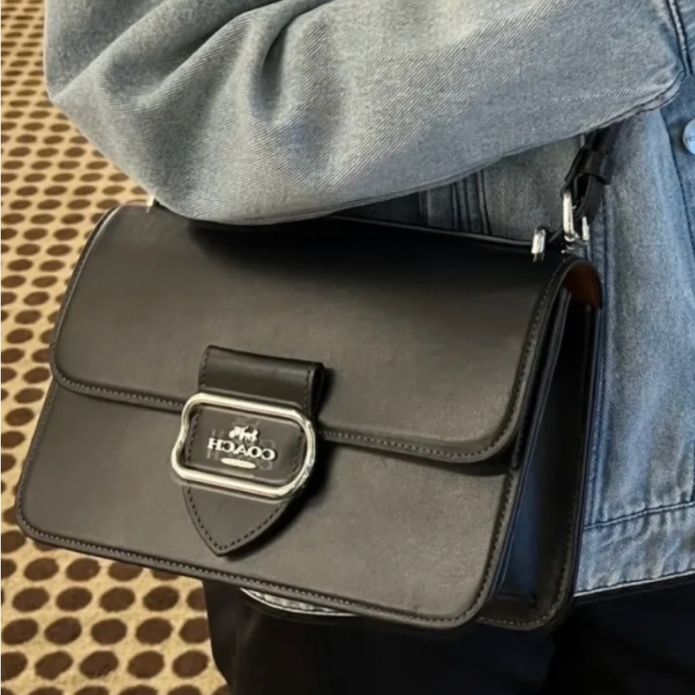 Coach Black Morgan Leather Crossbody Bag